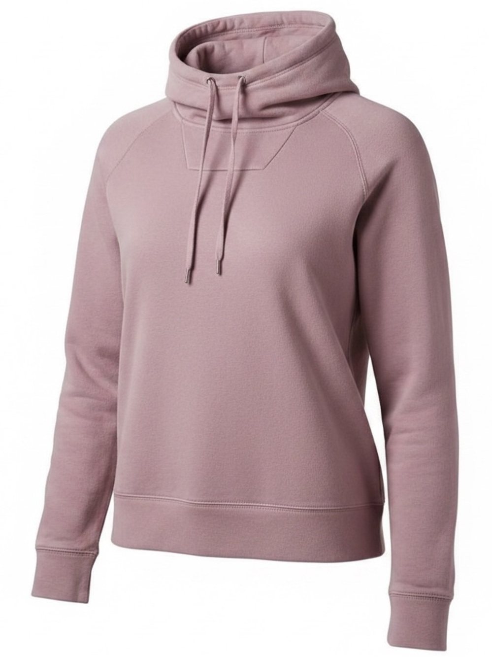 L.L.Bean Women’s Funnel Neck Pullover Hoodie Mauve Pink XS